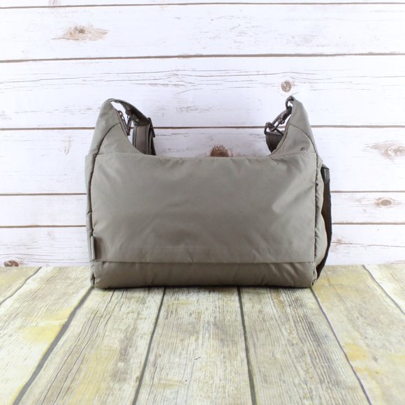 SALE! PacSafe Women's Brown Anti-Theft Shoulder Bag Size - Picture 3 of 8